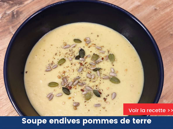 Soupe crémeuse aux endives et pommes de terre